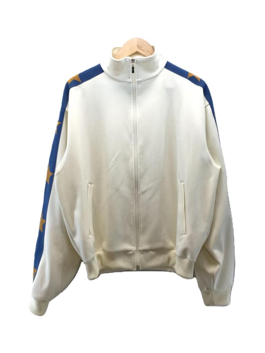 Jacket Polyester Plain Zip High Collar Inseam Pocket White