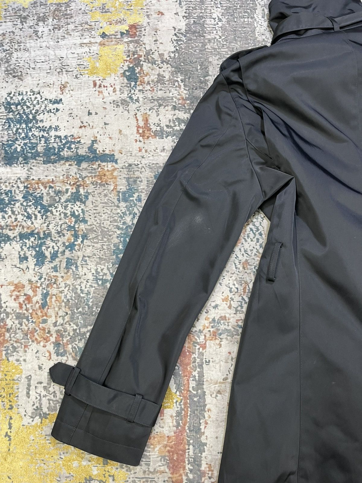 Barneys New York Berneys New York Mafia Black Belted Trench Coat Size US M / EU 48-50 / 2 - 5 Thumbnail