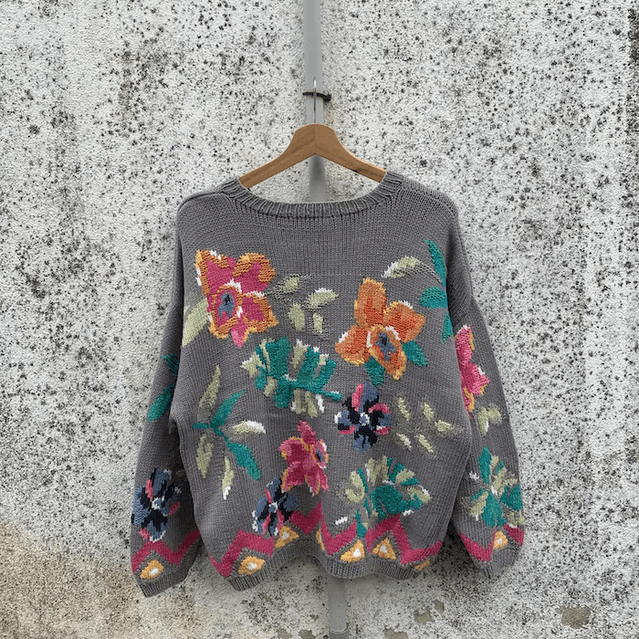 Aran Isles Knitwear 💥 STEALS💥JAPANESE Knit Flora Cropped RARE Sweater Pullover Size M / US 6-8 / IT 42-44 - 10 Thumbnail