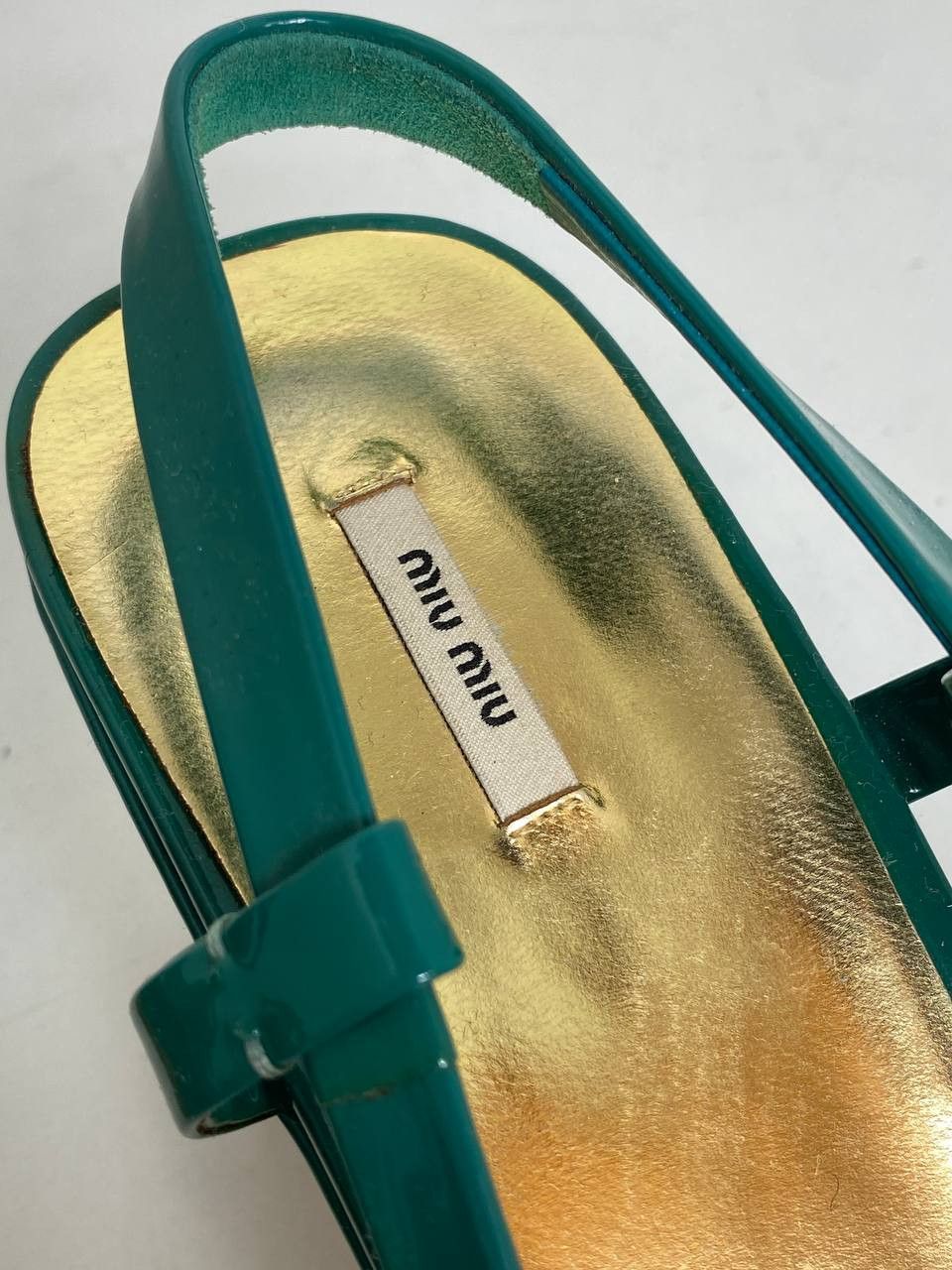 Miu Miu Miu Miu Heels Platform Wedge Patient Leather Sandals Size US 10 / IT 40 - 7 Thumbnail