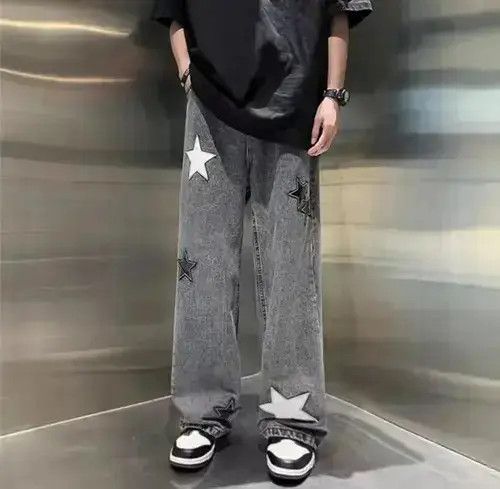 Japanese Brand VIBE Vintage street star embroidered jeans Size US 32 / EU 48 - 1 Thumbnail