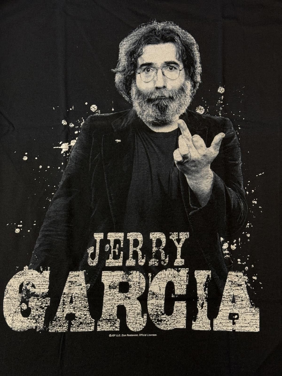 Designer VTG Jerry Garcia T-shirt Middle Finger Zion Rootswear Tag M Size US L / EU 52-54 / 3 - 3 Thumbnail