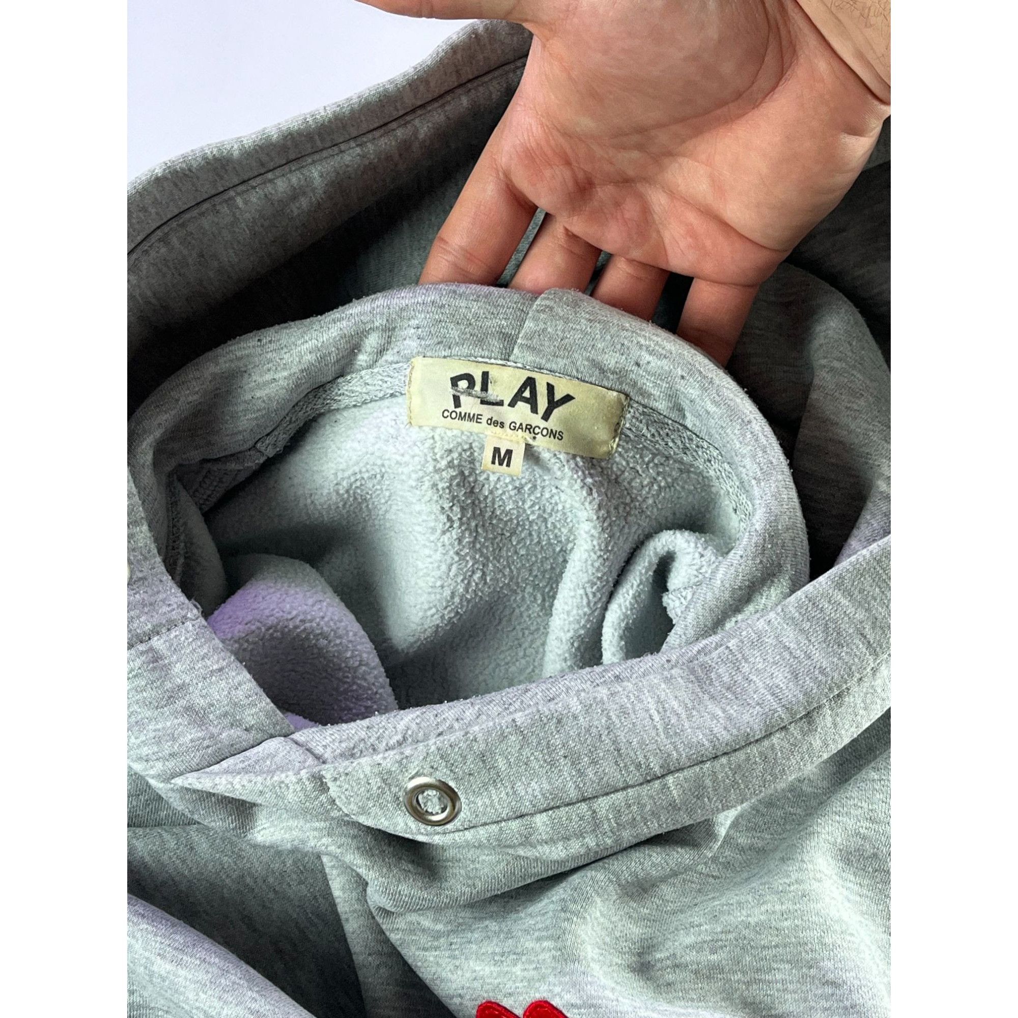 Comme des Garcons × Comme des Garcons PLAY Play Comme Des Garçons Grey Basic Hoodie Size US M / EU 48-50 / 2 - 7 Thumbnail