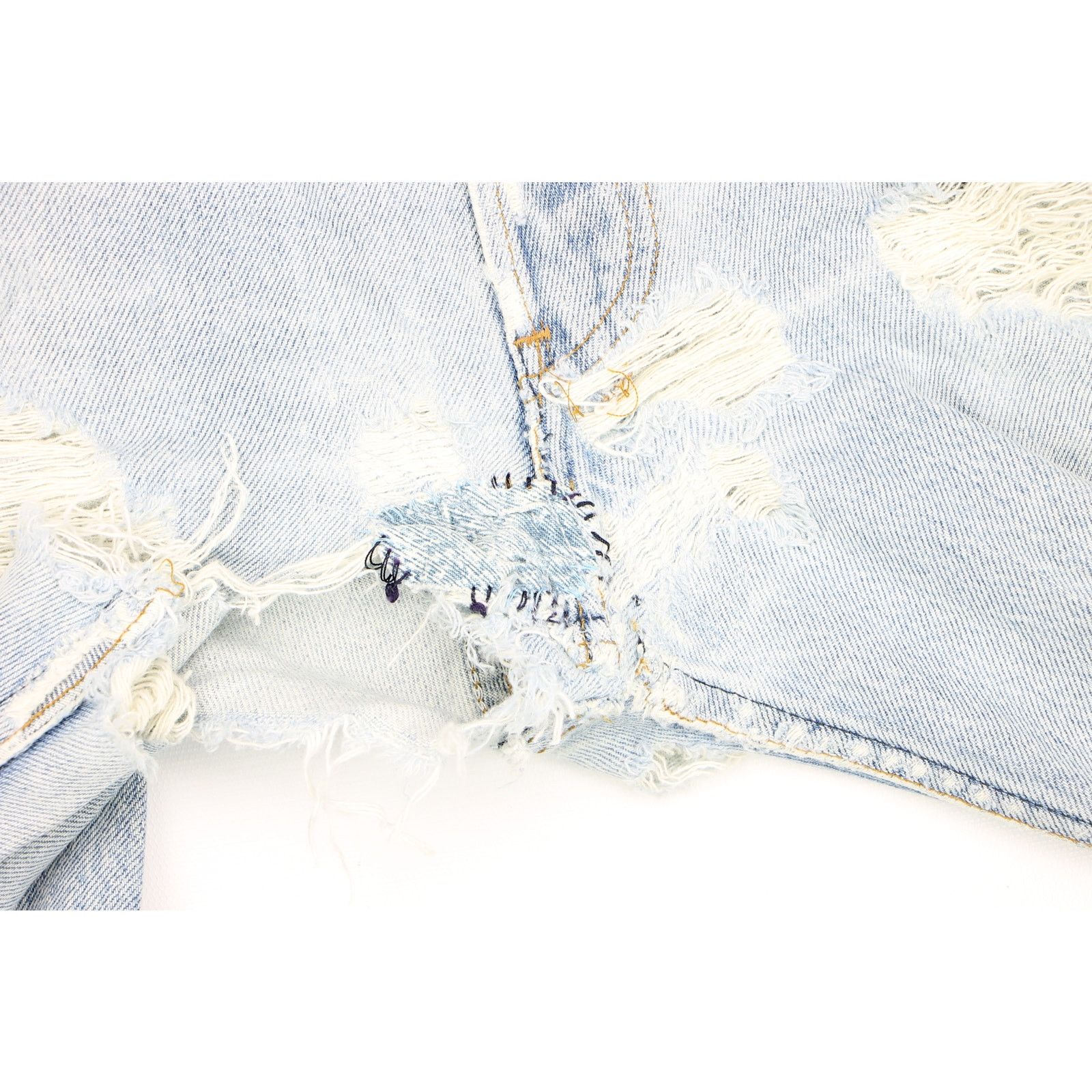 Levi's 80s Vintage Levi's 501 Distressed Light Wash Denim Jeans Size US 31 - 8 Thumbnail