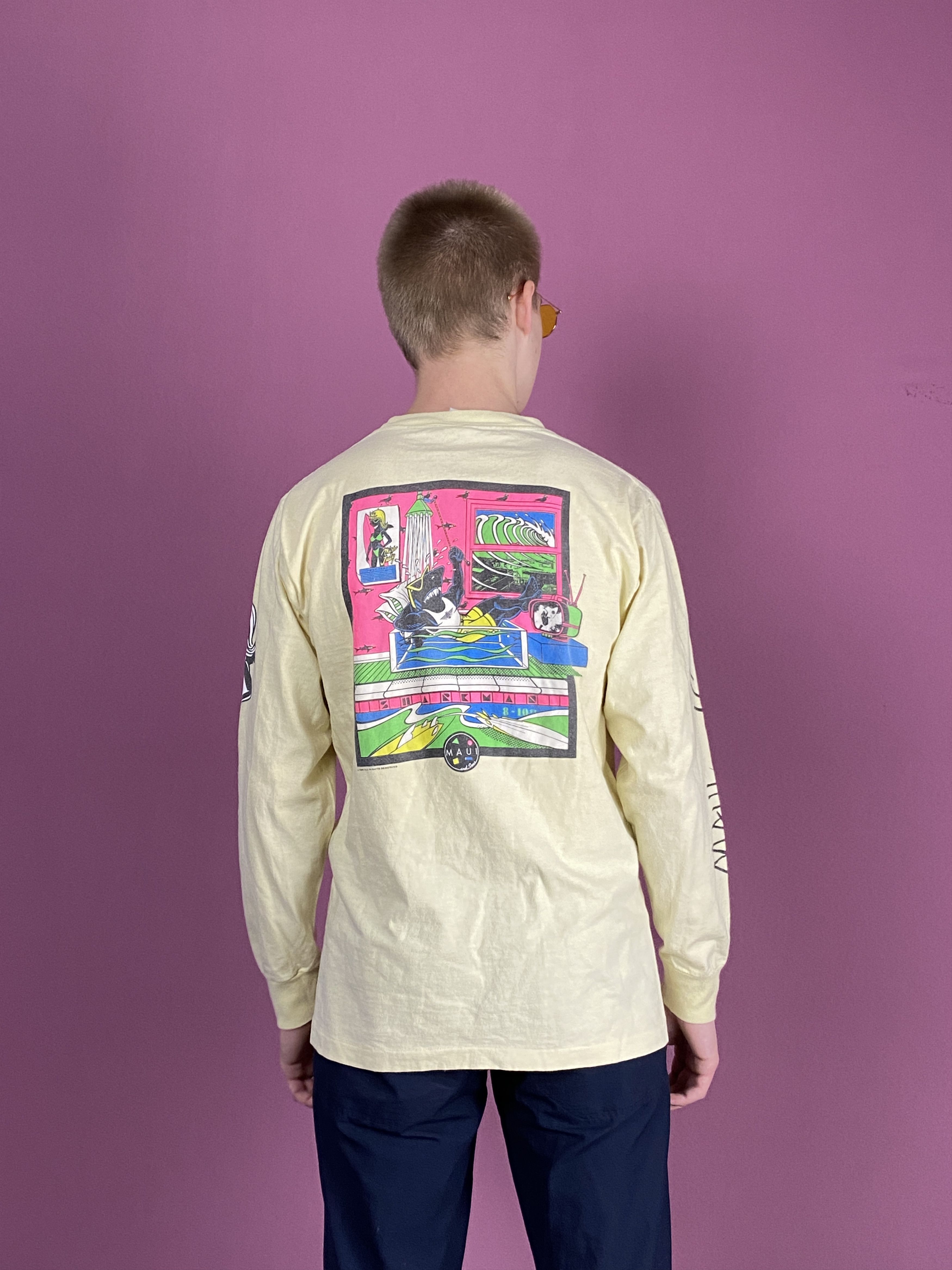 Vintage 1986 All Rights Reserved Vintage Men's Long Sleeve - S Size US S / EU 44-46 / 1 - 3 Thumbnail