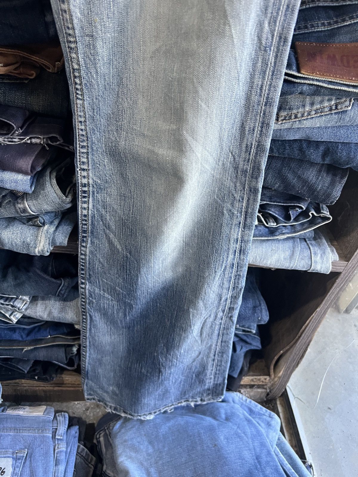 Japanese Brand 🔥Brappers Wide Leg Distressed Denim Size 31" - 8 Thumbnail