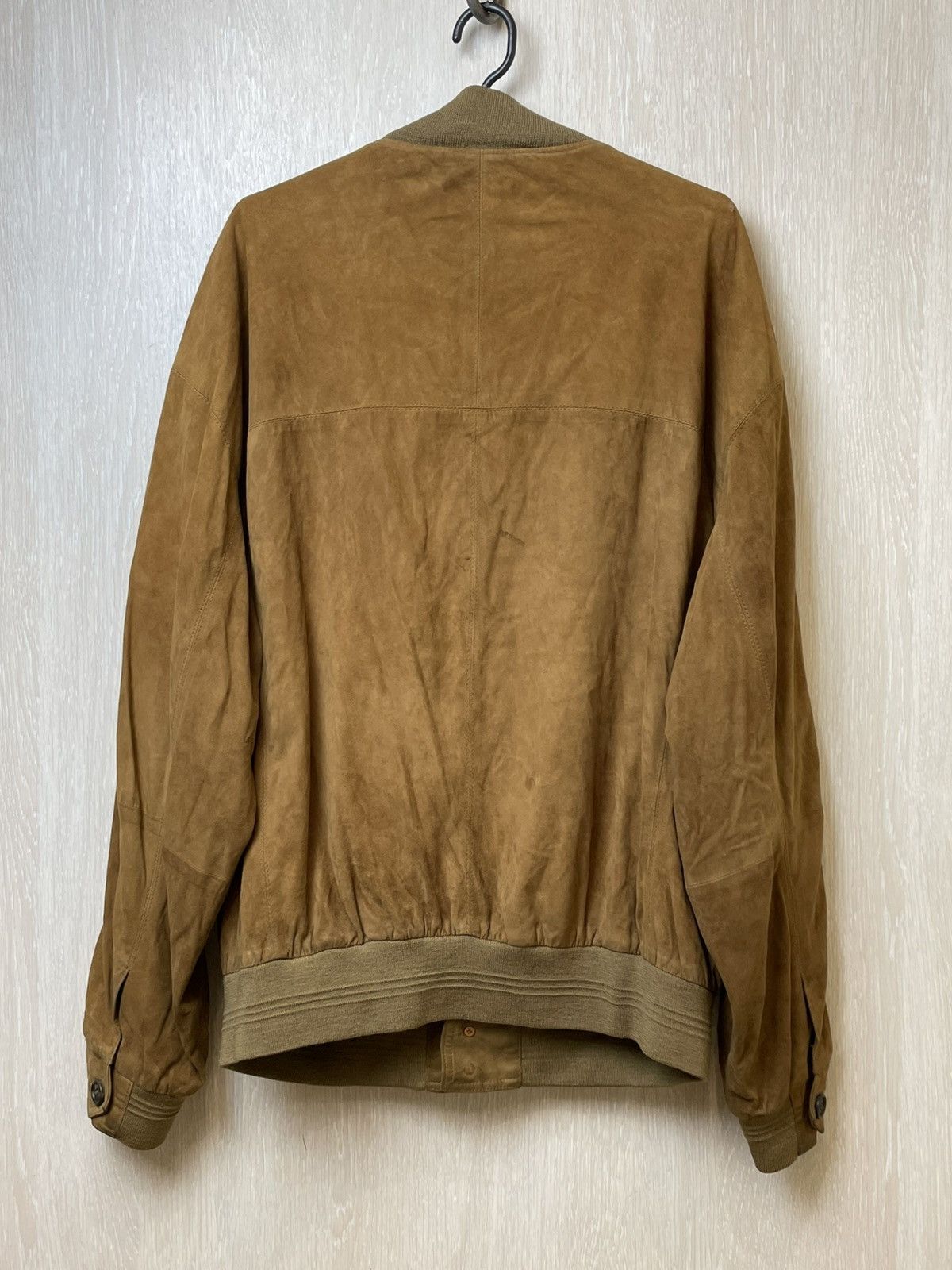 Burberry Vintage Burberry Leather Bomber Jacket Size US XL / EU 56 / 4 - 12 Thumbnail