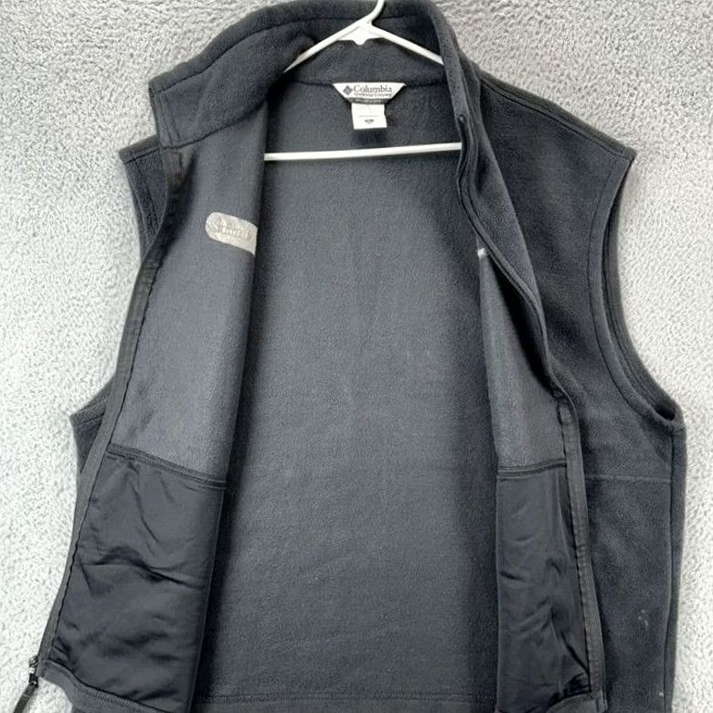 Vintage Columbia Fleece Vest Adult XL Black Full Zip Mock Neck Pockets Mens Size US XL / EU 56 / 4 - 3 Thumbnail