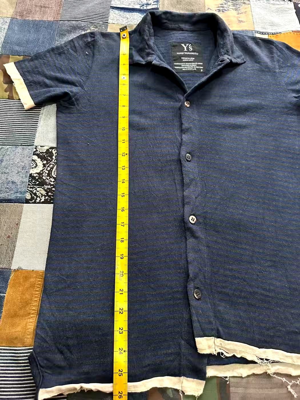 Yohji Yamamoto Ys Yohji Yamamoto Asymmetric Cotton Shirt distressed Hem Size US S / EU 44-46 / 1 - 9 Thumbnail