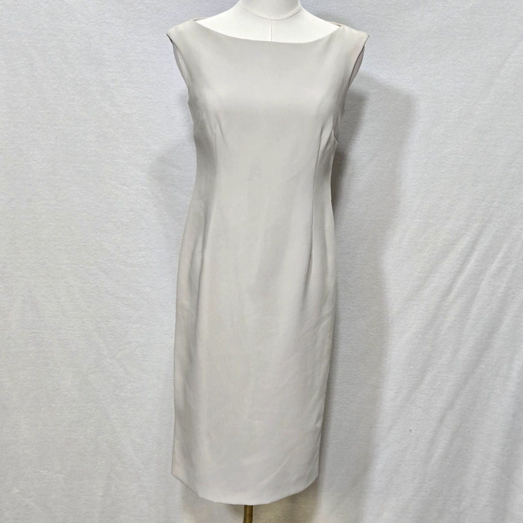Anne Klein Anne Klein Dress Womens 2 Petite Putty Sleeveless Sheath Career Formal New Tags Size XS / US 0-2 / IT 36-38 - 2 Thumbnail
