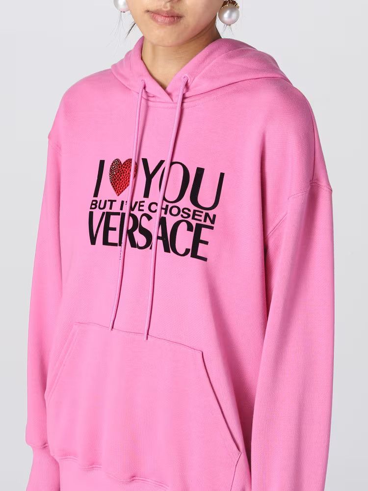 Versace o1y0226 Hoodie in Pink/Black Size M / US 6-8 / IT 42-44 - 5 Thumbnail