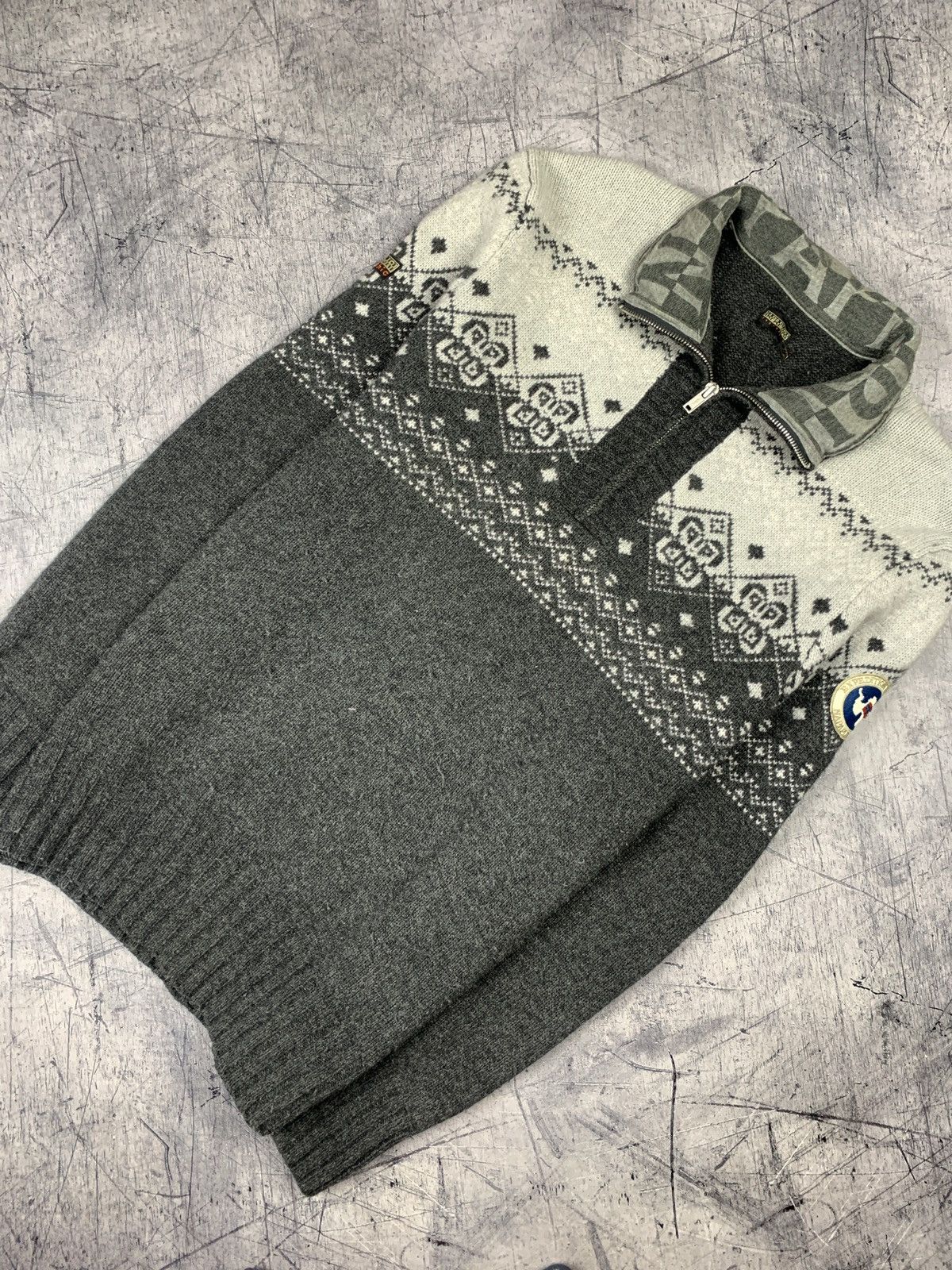 Vintage Napapijiri 1/3 Wool Sweater like Norway style 90s