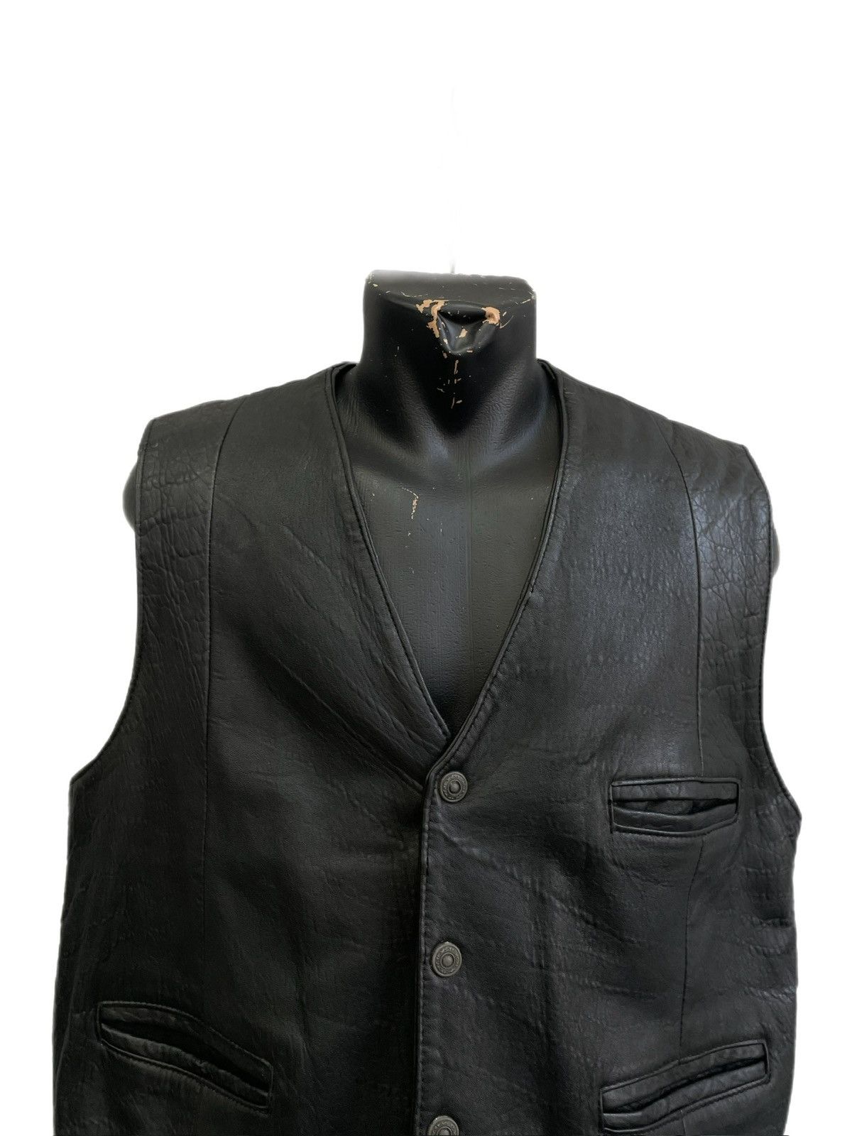 Harley Davidson Vintage leather vest biker gothic y2k style harley davidson Size US L / EU 52-54 / 3 - 2 Thumbnail