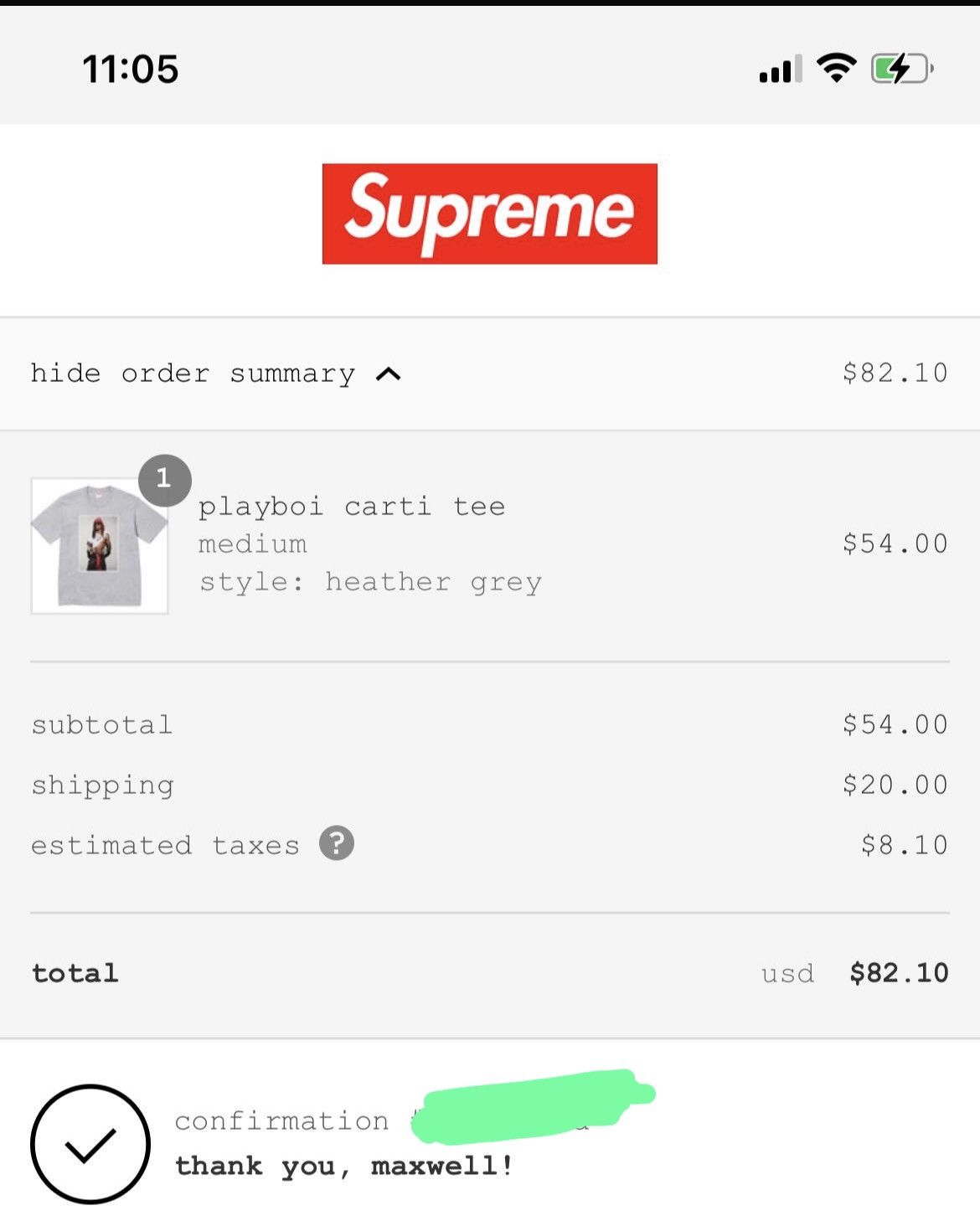 Supreme SUPREME PLAYBOI CARTI TEE Size US M / EU 48-50 / 2 - 4 Thumbnail