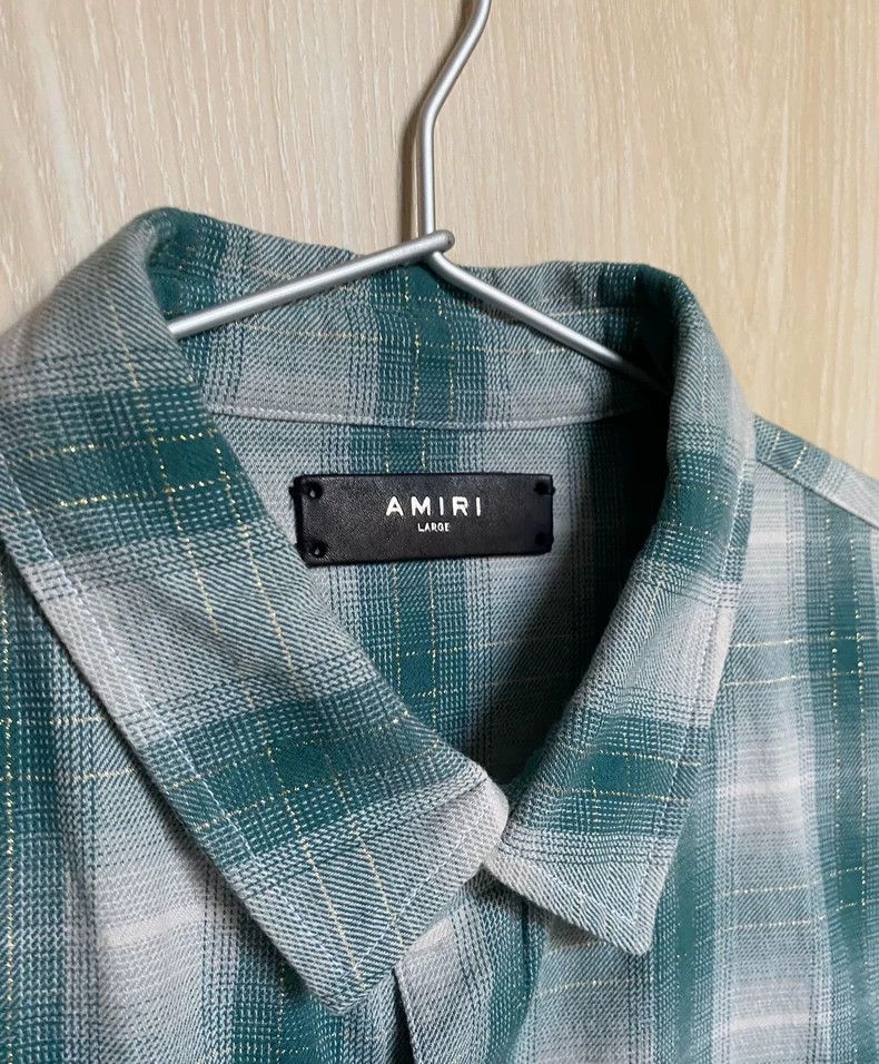 Amiri Amiri Gradient gold tassel shirt plaid long sleeves 2501-Ne Size US L / EU 52-54 / 3 - 5 Thumbnail