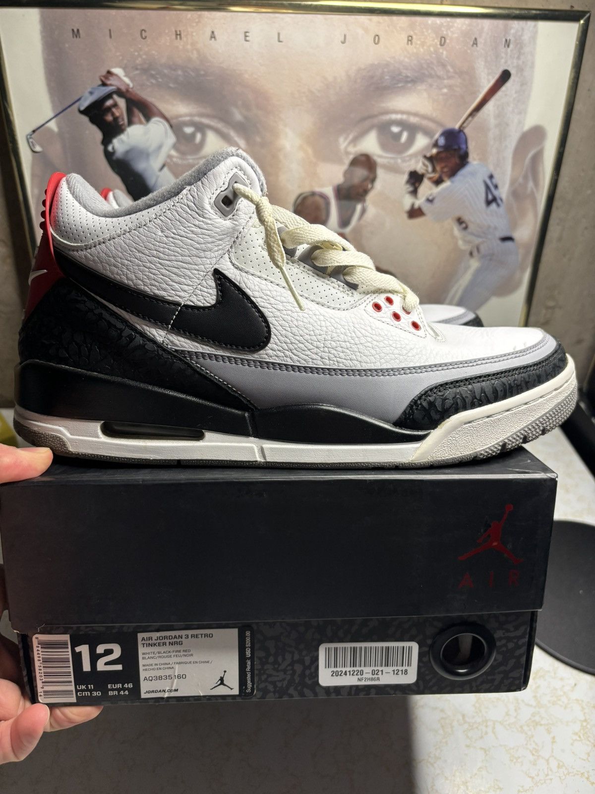 Jordan Brand Air Jordan 3 Retro Tinker Size US 12 / EU 45 - 1 Thumbnail
