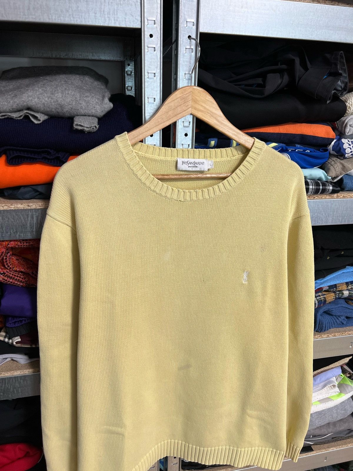 Yves Saint Laurent Vintage Yves Saint Laurent Knit Sweater YSL Jumper Pullover Size US L / EU 52-54 / 3 - 2 Thumbnail