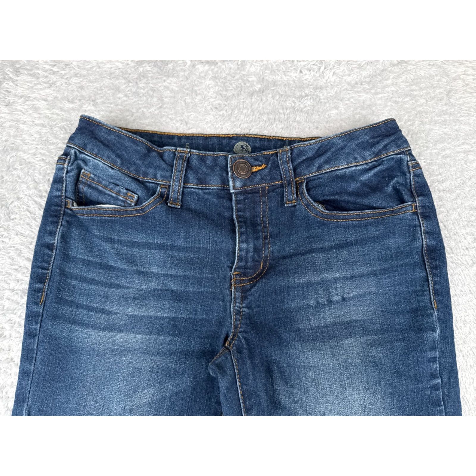 Vintage SO Jeans Jeans 5 Blue Denim Bootcut Low Rise Cotton Blend Medium Wash 26x31 Womens Regular 26 Blue Cowboy Southwestern American Designer 90s? Size 27" / US 4 / IT 40 - 4 Thumbnail