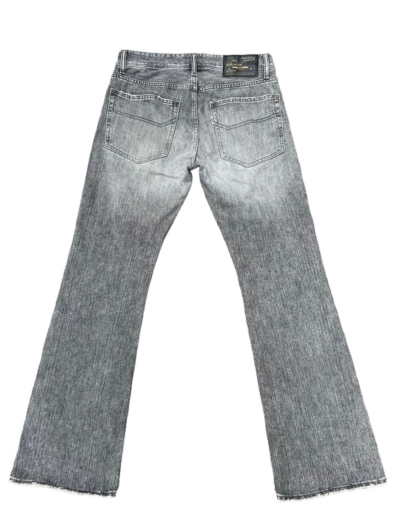 RUDE GALLERY Vintage Rude Gallery Japan Faded Black Denim Flare Jeans Size US 32 / EU 48 - 2 Thumbnail