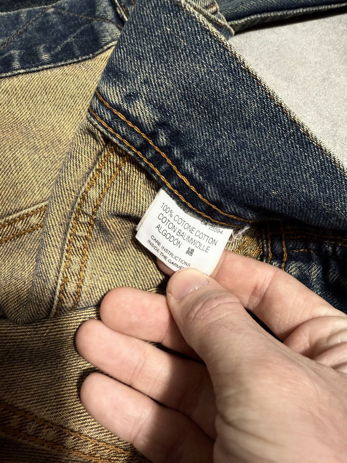 Diesel × Vintage Diesel Denim Washed Jacket Ruined Effect 00s Size S / US 4 / IT 40 - 10 Thumbnail