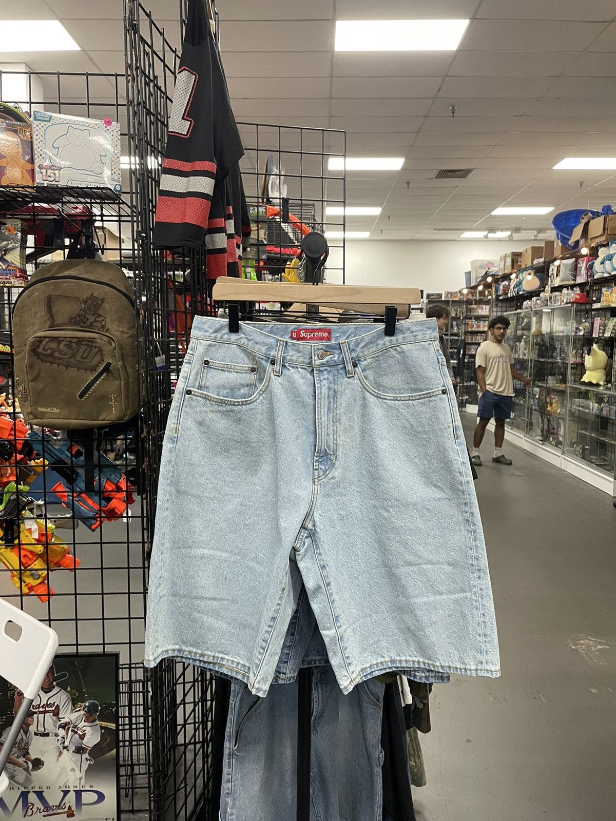 Supreme Baggy Jean Bleached 32 32 Supreme Baggy Denim Short