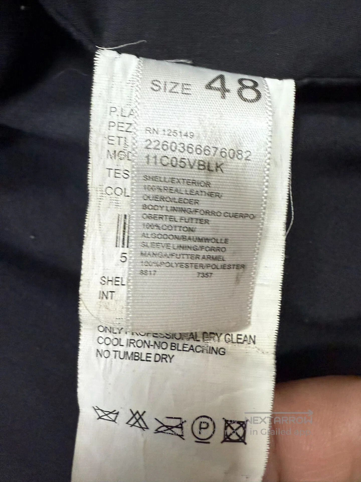 Ermenegildo Zegna Zegna Sport Men's Leather Jacket. Size US M / EU 48-50 / 2 - 5 Thumbnail