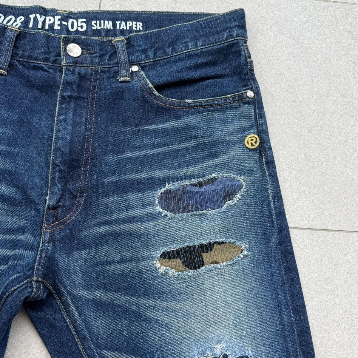 Bape BAPE Type-05 Slim Taper Denim Distressed Jeans Size US 34 / EU 50 - 7 Thumbnail