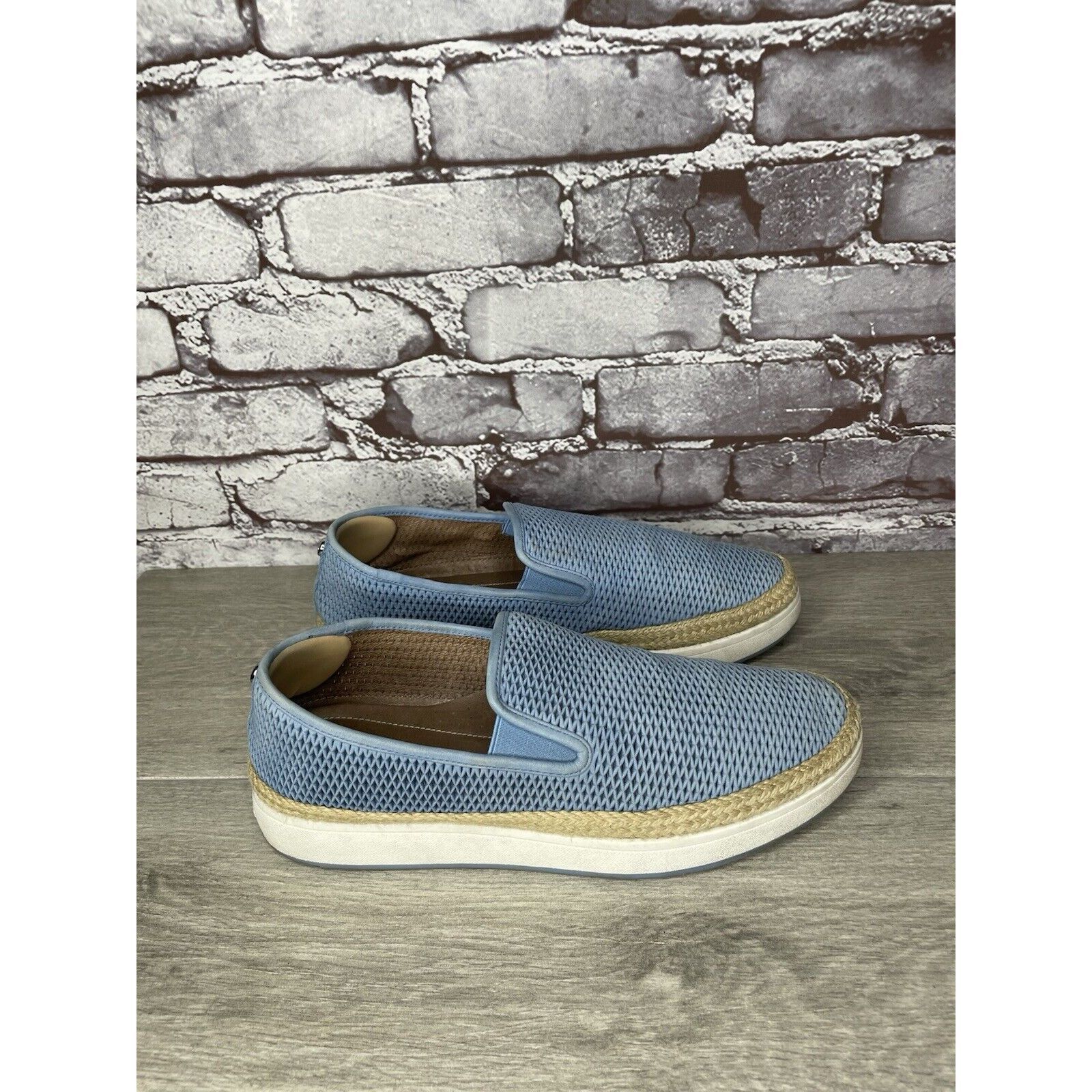 Donald Pliner Donald J Pliner Palm Lagoon Blue Leather Espadrille Shoes Wo Size US 10 / IT 40 - 18 Thumbnail