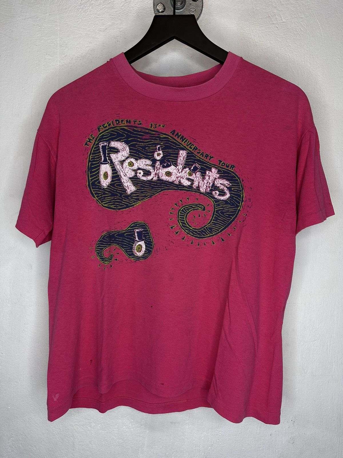 T-shirt Vintage The Residents Années 80 - Imprimé Globe Oculaire En Smoking, Taille L, Noir - Occasion Très Bon état