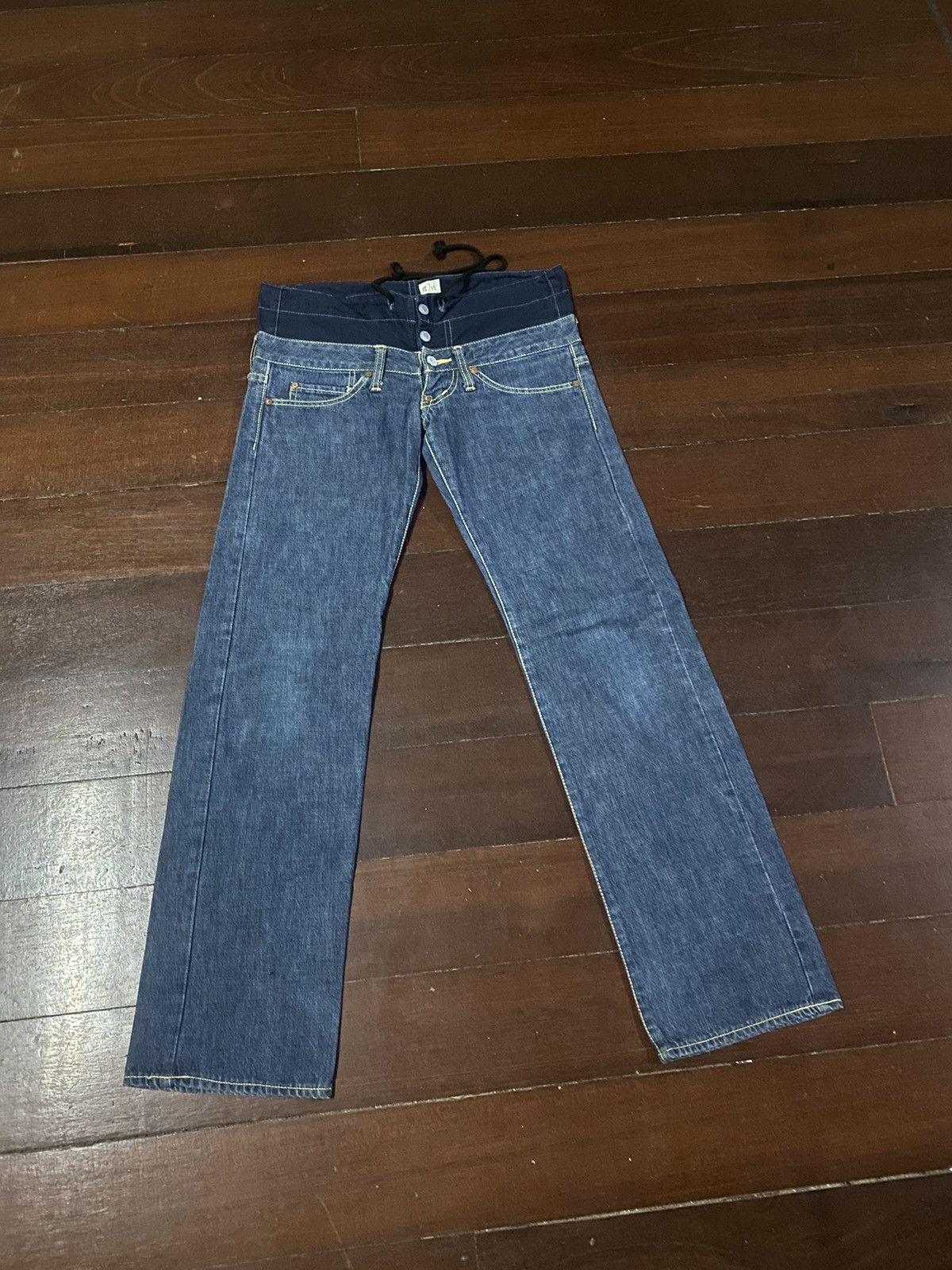 Evisu × Japanese Brand × Le Grande Bleu (L.G.B.) vintage yen japanese brand double waist denim nice design B1 Size US 33 - 3 Thumbnail