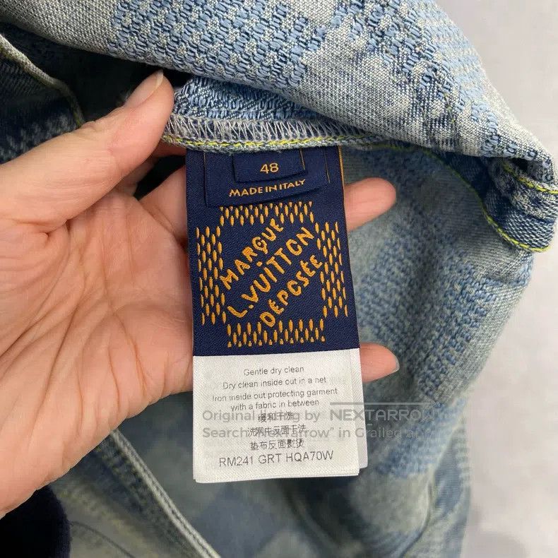 Louis Vuitton Louis Vuitton SS24 Pearl Checker Denim Jacket Size US M / EU 48-50 / 2 - 3 Thumbnail