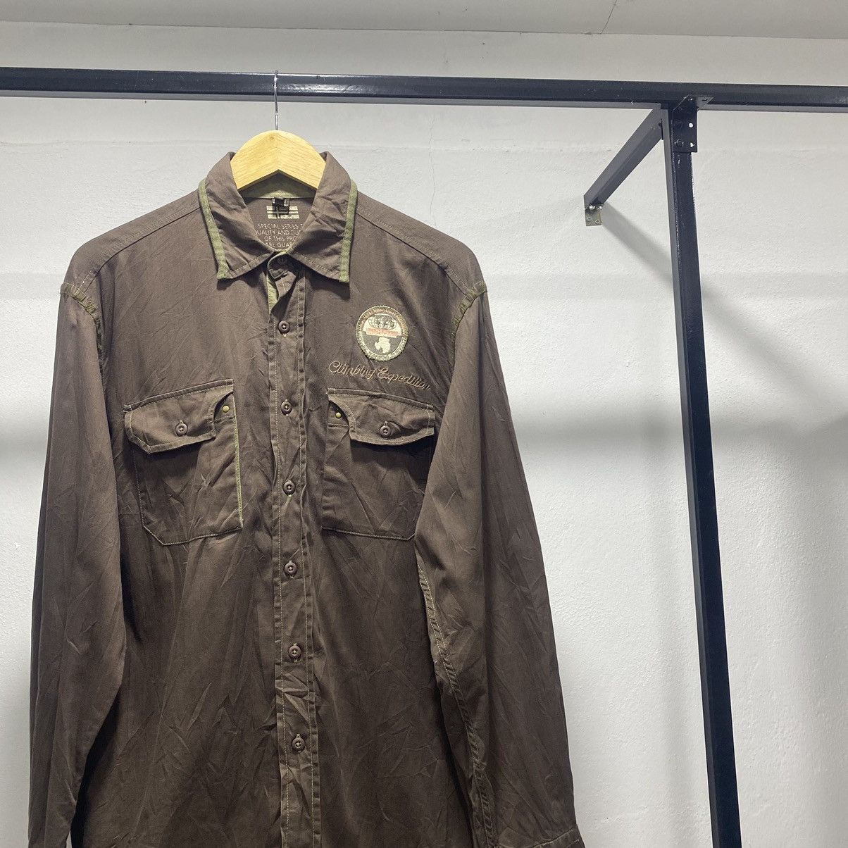 Napapijri × Vintage Sick☠️ Napapijri Workshirt Ls Cowboy Hiking 90s Size US M / EU 48-50 / 2 - 6 Thumbnail