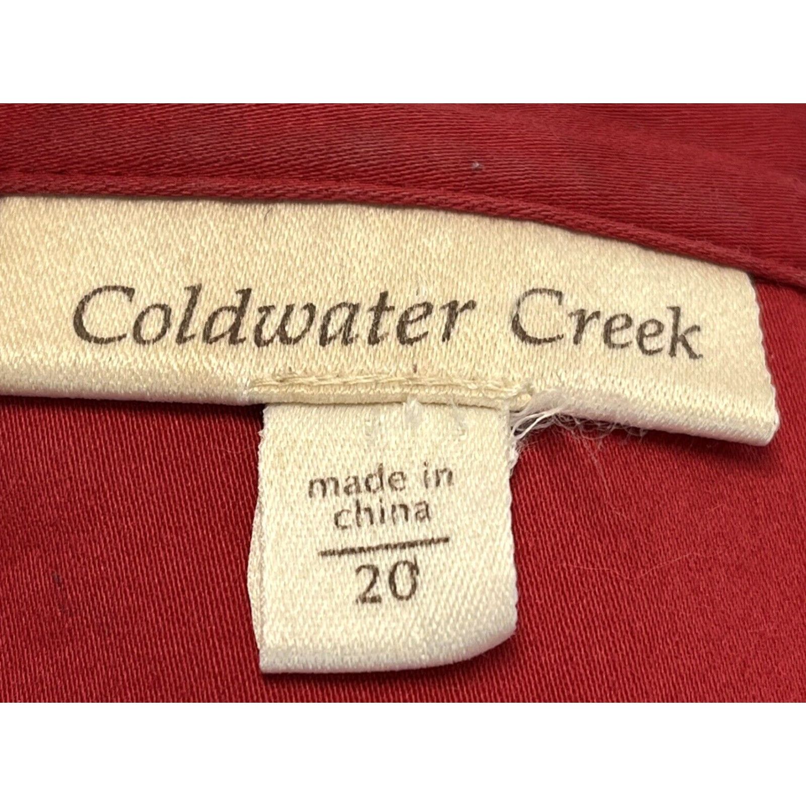 Coldwater Creek Coldwater Creek Womens Plus Red Short Sleeve Unlined Jacket Casual Cotton Size 3XL / US 20-22 - 5 Thumbnail