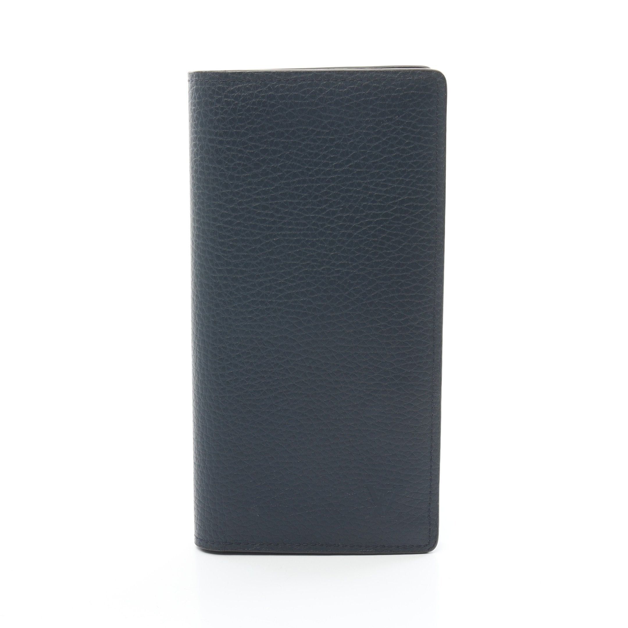 image of Louis Vuitton Portefeuil Plaza Ocean Bi-Fold Long Wallet Leather Dark Navy, Men's