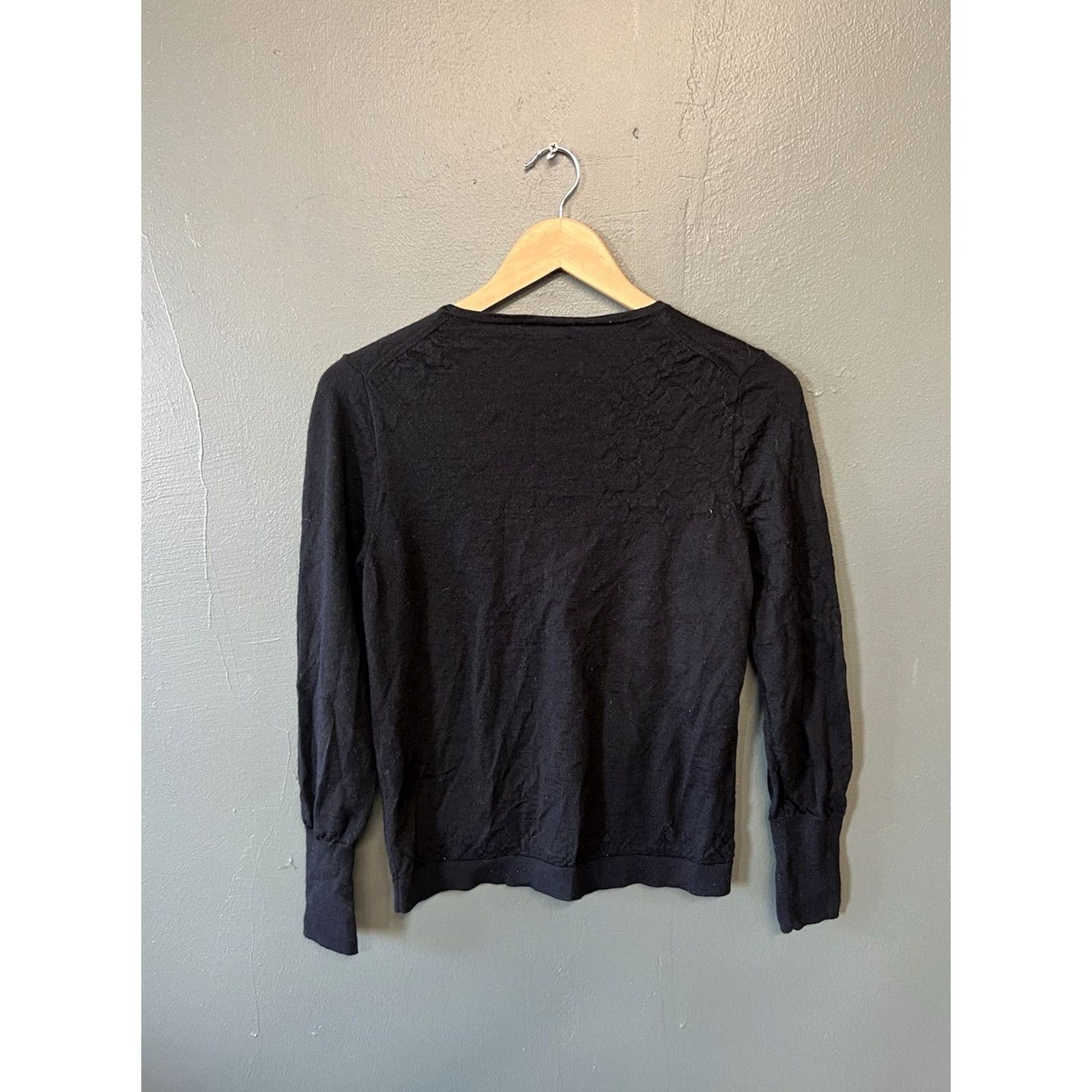 J.Crew J. Crew Womens Black Long Sleeve Pullover Knitted Sweatshirt Size M Size M / US 6-8 / IT 42-44 - 2 Thumbnail