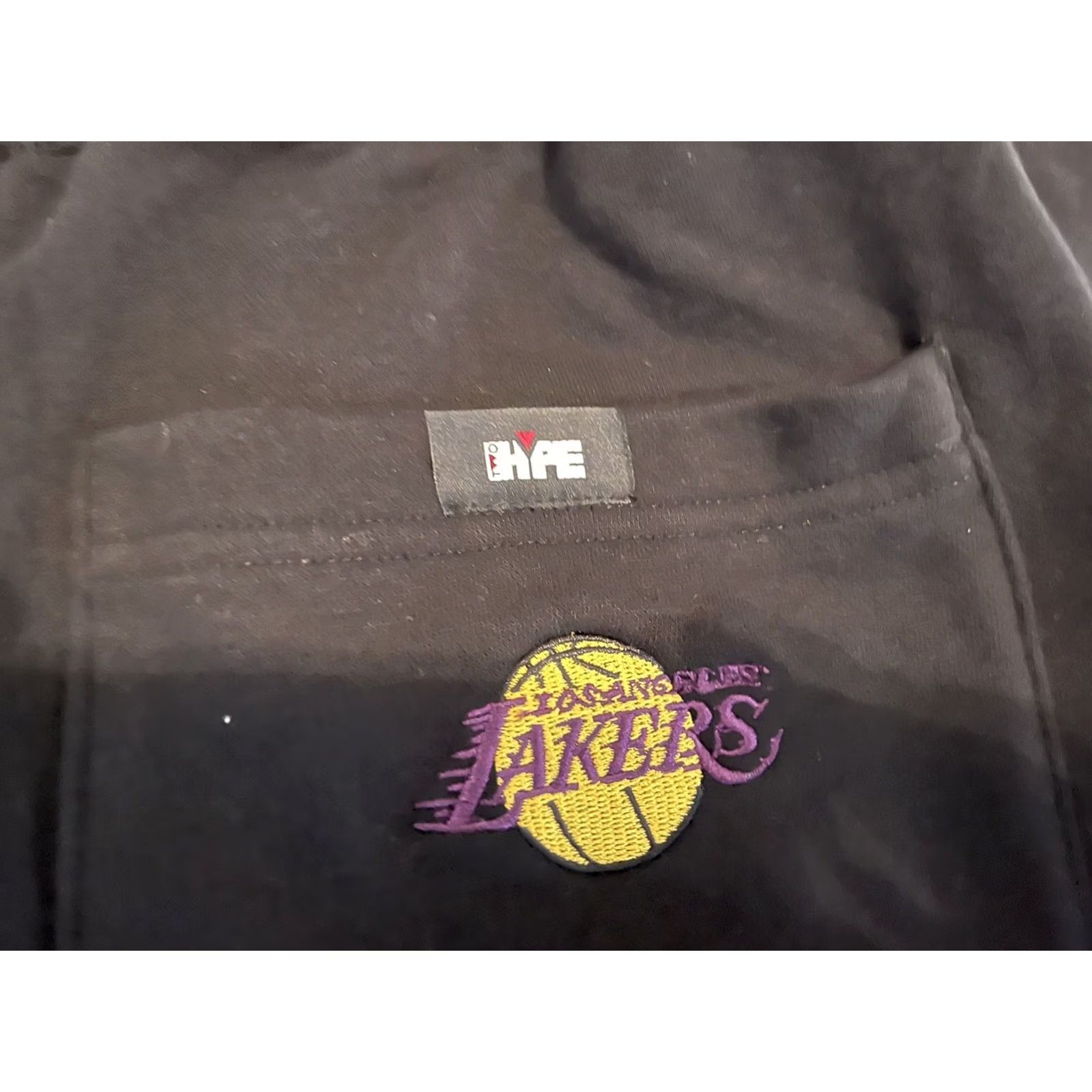 Vintage TWO HYPE Los Angeles Lakers Jogger Pants Mens Small Black Comfort Elastic Waist Pockets Basketball Gym Running 90s Lakers Theme Size US 29 - 8 Thumbnail