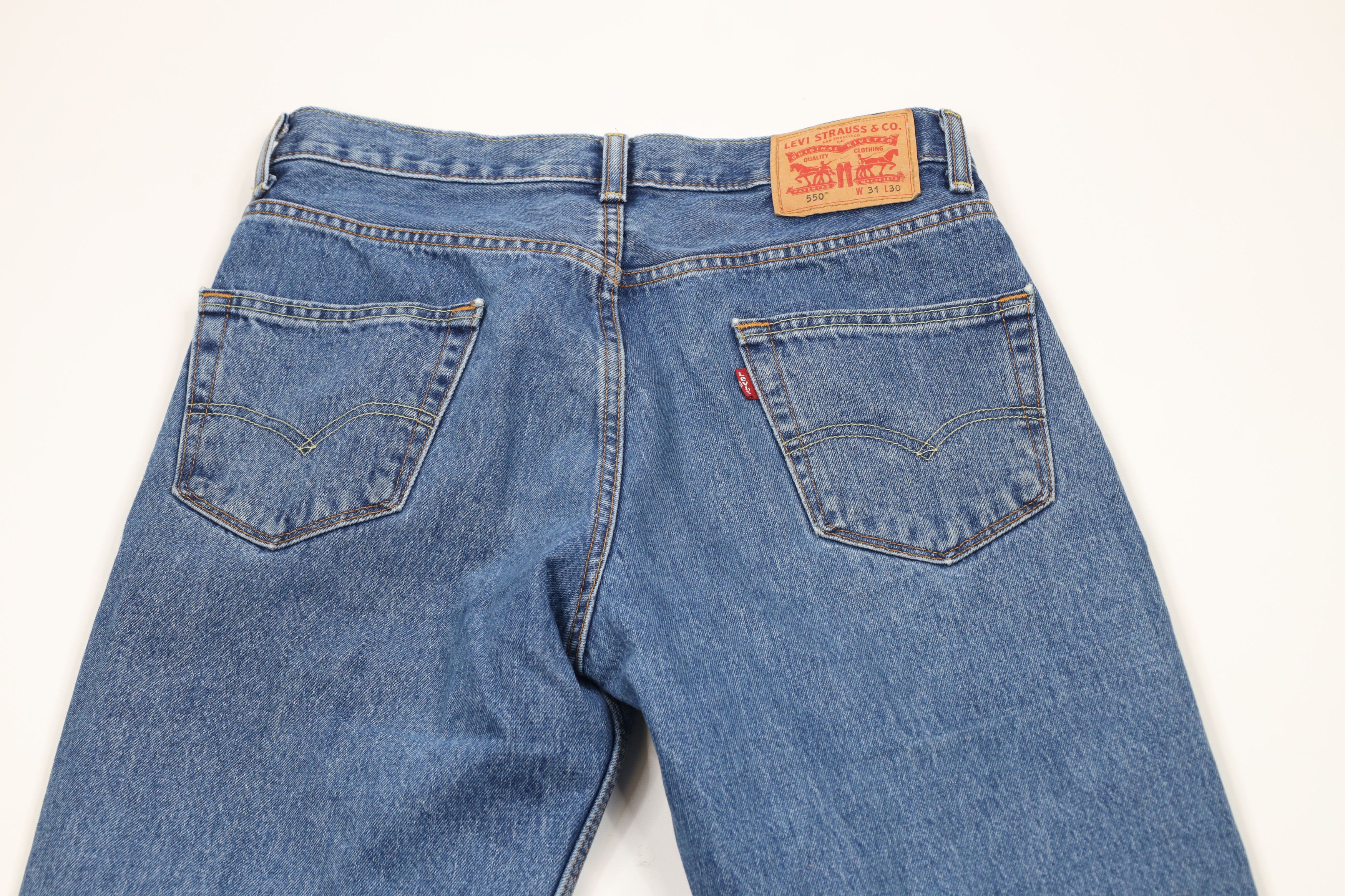 Levi's × Vintage Vintage Y2K Levis 550 Relaxed Baggy Fit Denim Jeans Blue Size US 31 - 11 Thumbnail