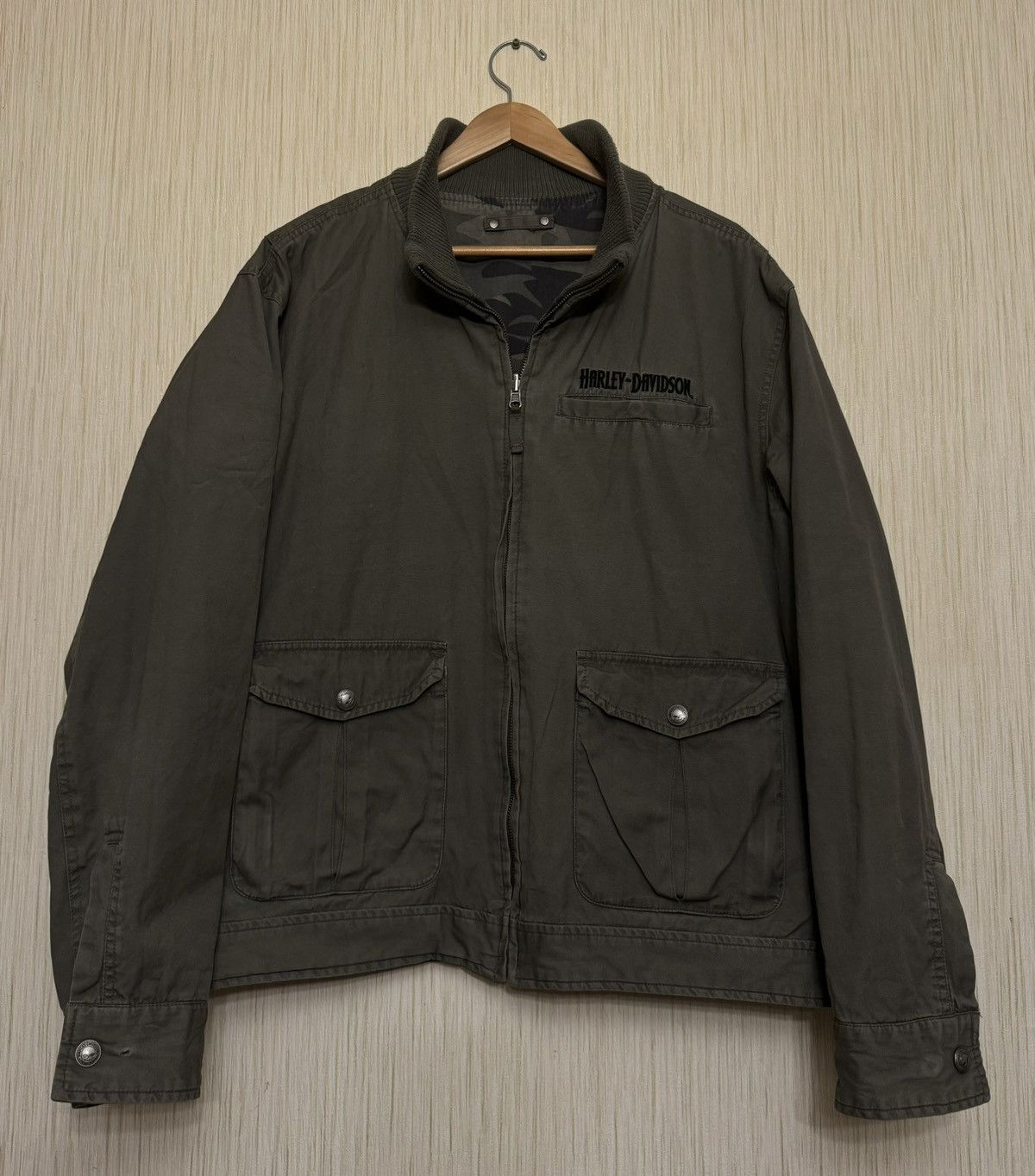 Harley Davidson × Vintage Harley Davidson vintage reversible jacket military m65 Size US XL / EU 56 / 4 - 3 Thumbnail