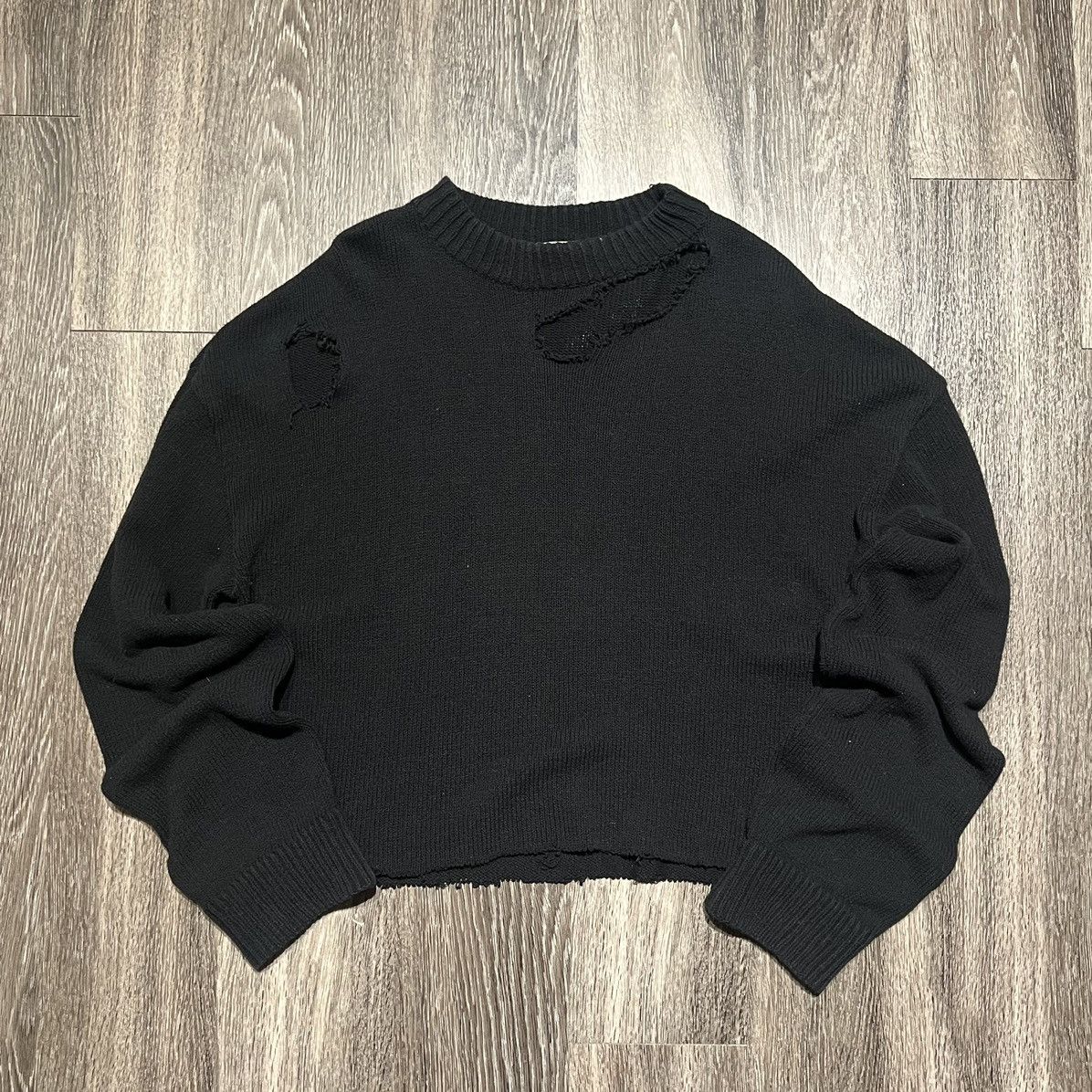 Designer × Our Legacy Our Legacy Cropped Knit Sweater Size US M / EU 48-50 / 2 - 1 Thumbnail