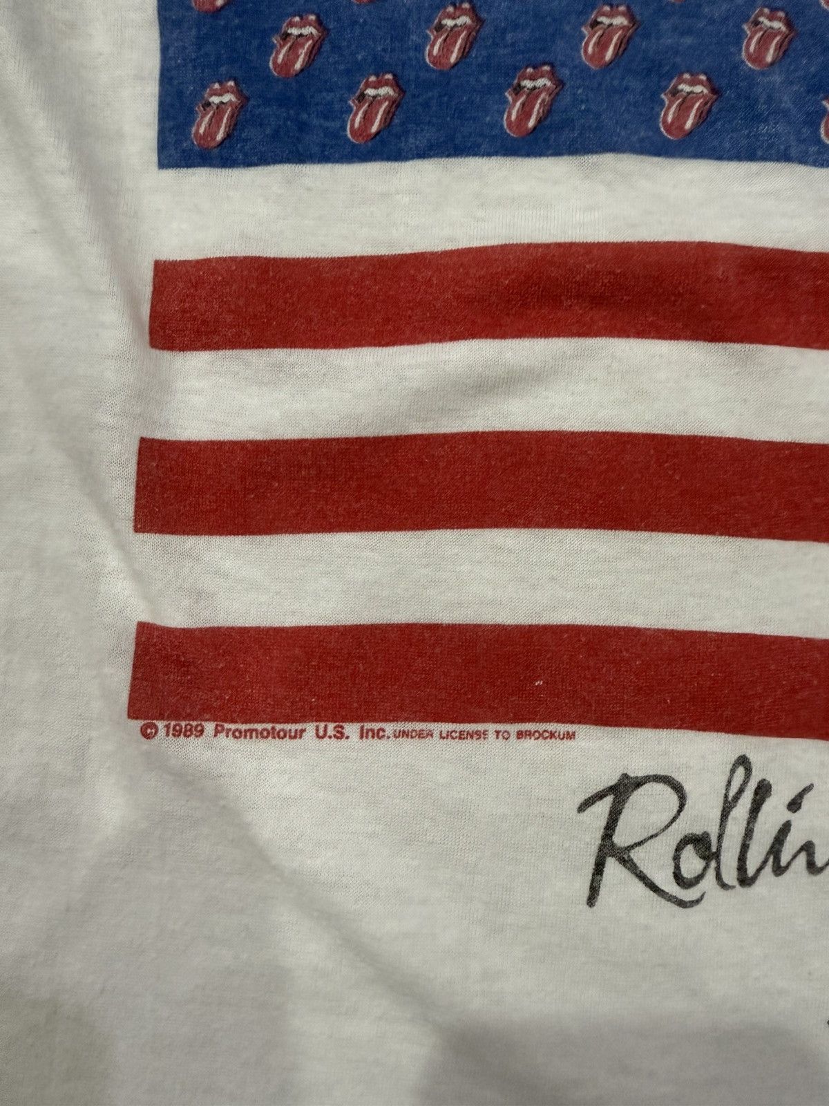 Band Tees Vintage Rolling Stone The North American Tour 1989 Bandtees Size US L / EU 52-54 / 3 - 4 Thumbnail