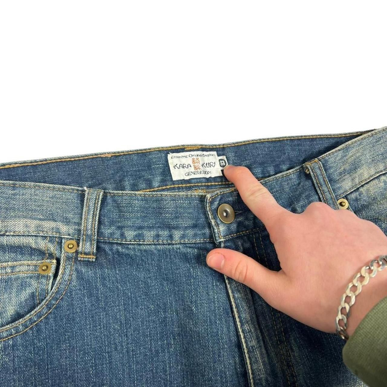 Karakuri Tamashii Vintage Karakuri Tamashii Embroidered Phoenix Jeans Waist 33 Size US 33 - 4 Thumbnail