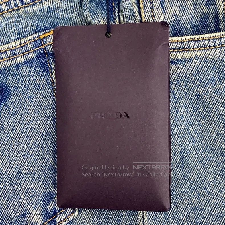 Prada Prada Blue triangle colour cotton washed denim skirt Size 25" / US 0 / IT 36 - 9 Thumbnail