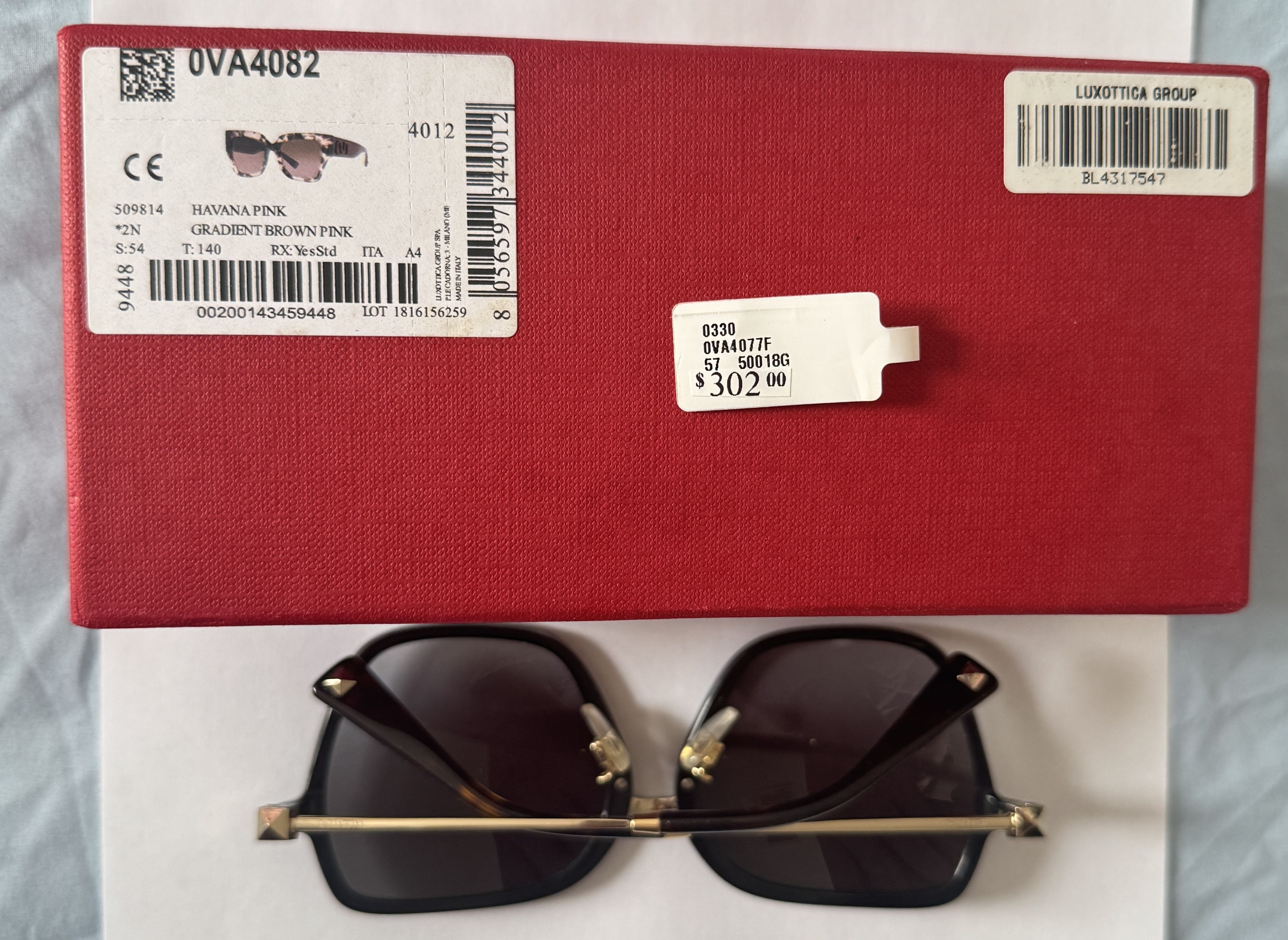Valentino Valentino ROCKSTUD (5001/8G) Sunglasses Size ONE SIZE - 10 Thumbnail