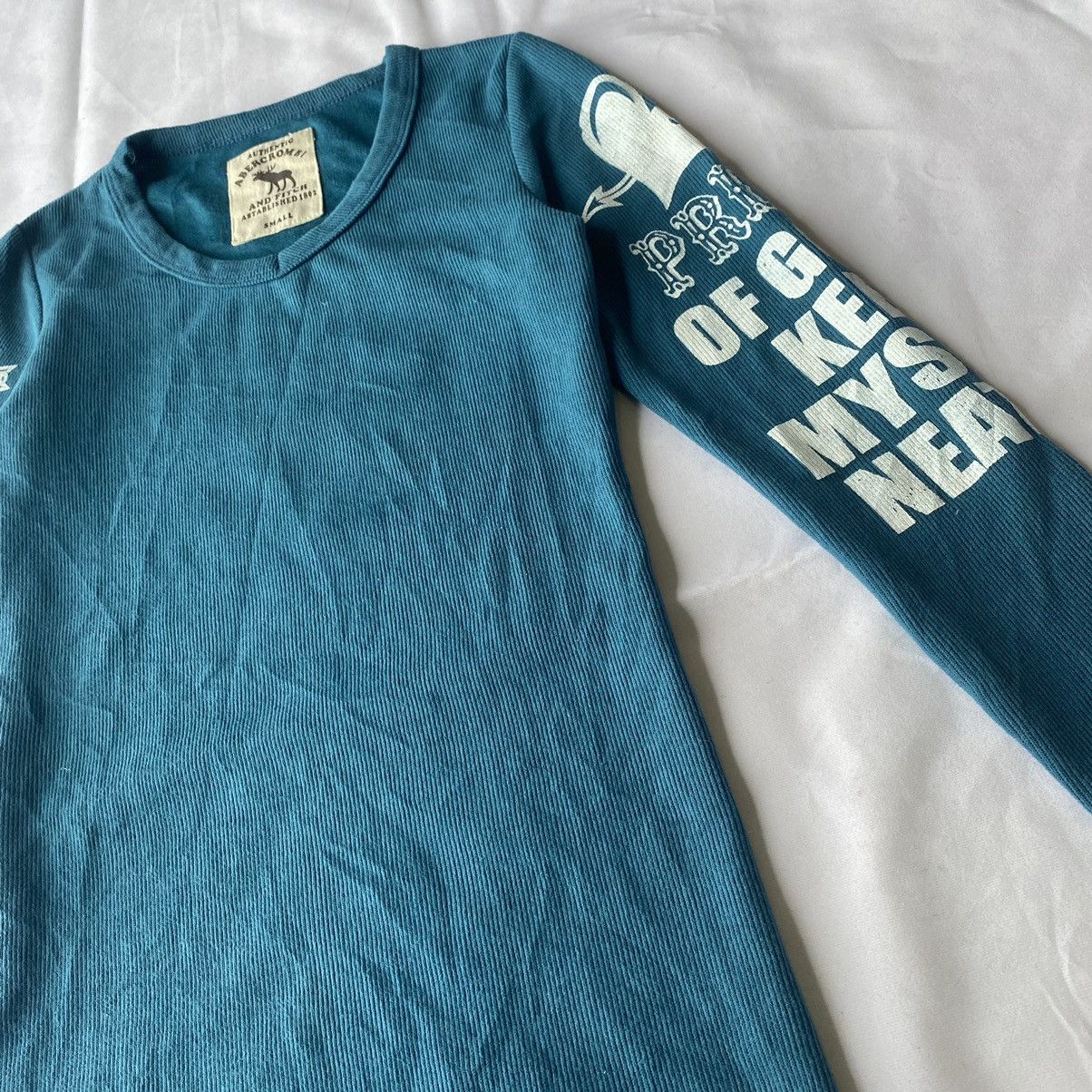 Beauty Beast × If Six Was Nine × Le Grande Bleu (L.G.B.) Japanese Poem and graphic Long Sleeve Affliction Style Size S / US 4 / IT 40 - 4 Thumbnail