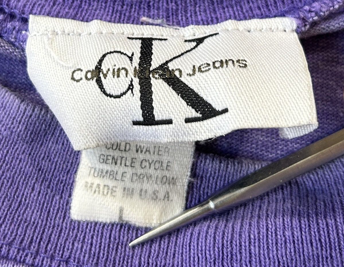 Calvin Klein × Vintage Vtg Calvin Klein Single Stitch Made in USA Shirt Size: L Size US L / EU 52-54 / 3 - 3 Thumbnail