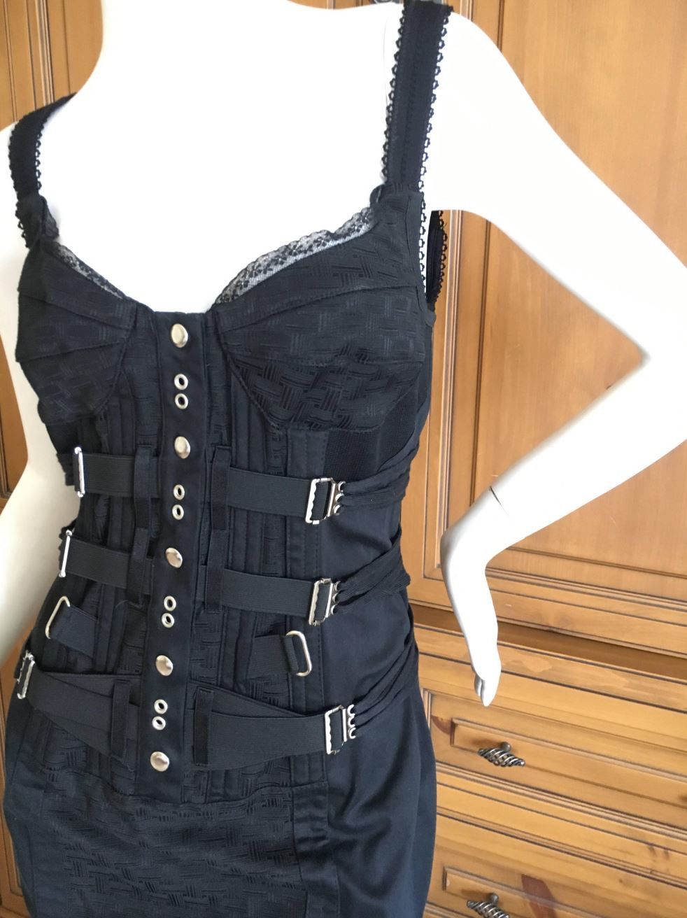 Dolce & Gabbana D&G Dolce and Gabbana Bondage Bustier Medium Corset Dress Size M / US 6-8 / IT 42-44 - 2 Thumbnail