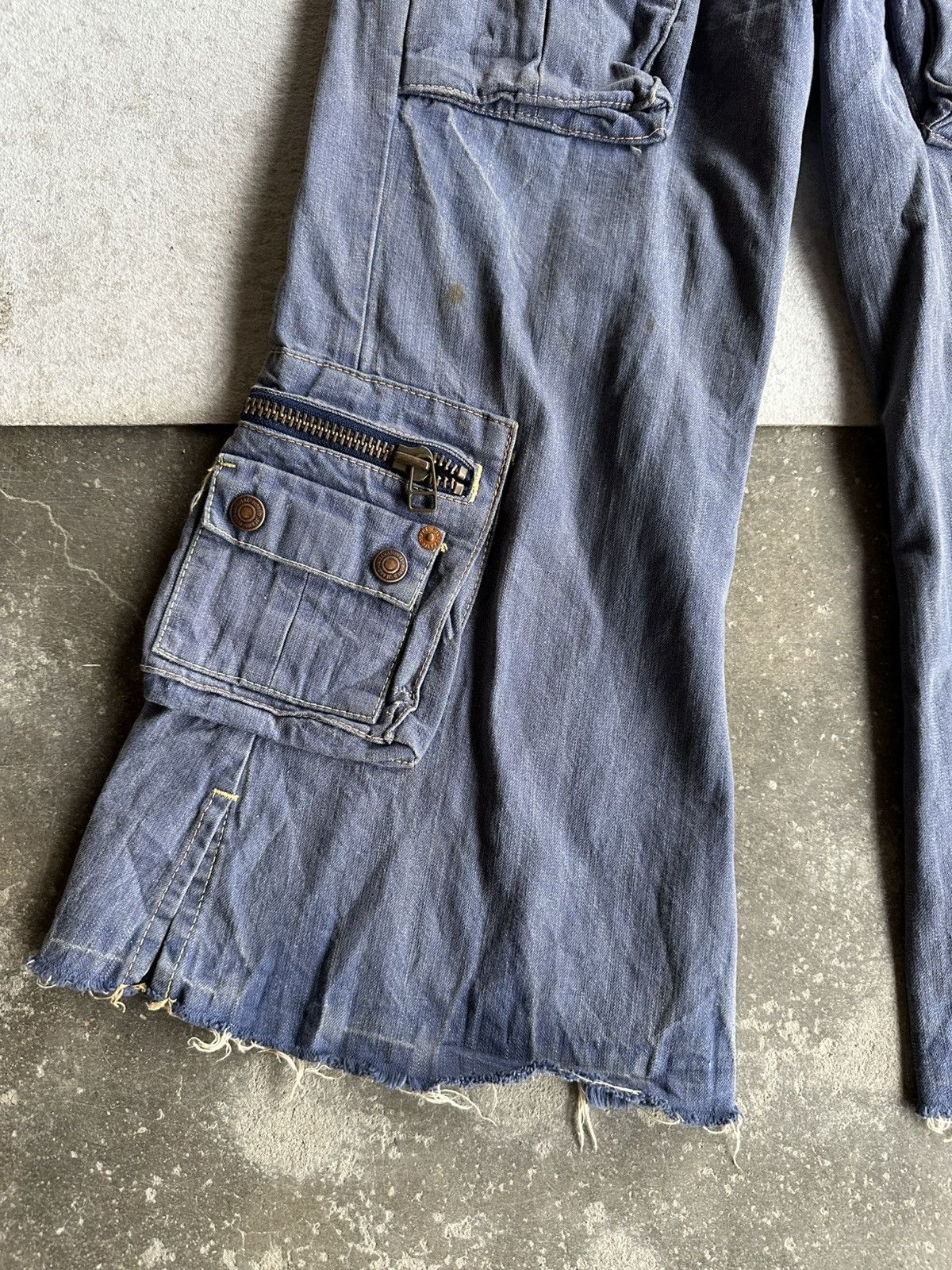 Japanese Brand SEND OFFERS 🩸 LUCY Jeans Big Pocket Denim RARE Ankle Pants Size US 30 / EU 46 - 7 Thumbnail
