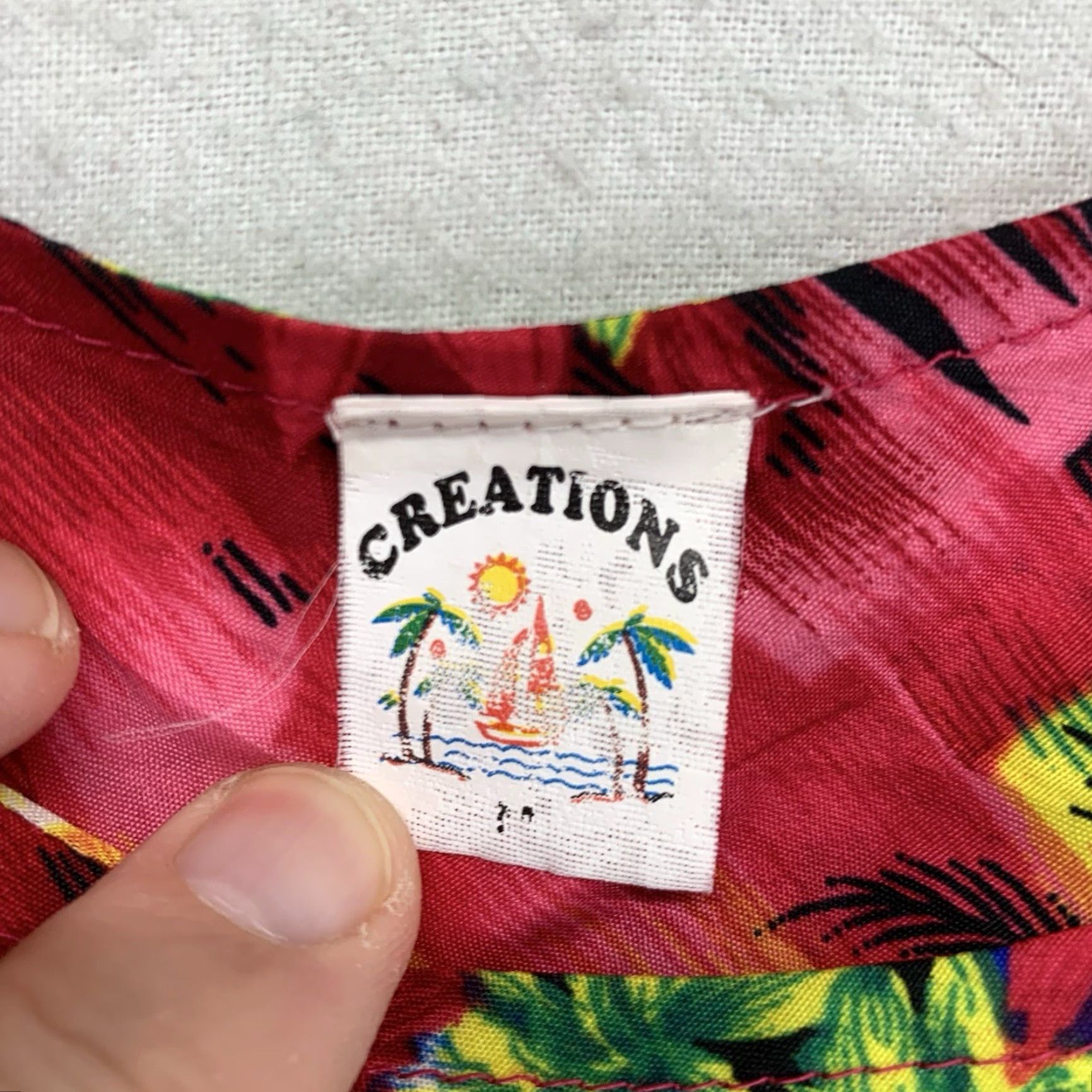 Vintage VINTAGE Creations Women's Hawaiian Top Mini Dress Sundress 70s Retro Floral Pink Sleeveless Scoop Neck Pullover Adjustable Straps Short Dress Size M / US 6-8 / IT 42-44 - 4 Thumbnail