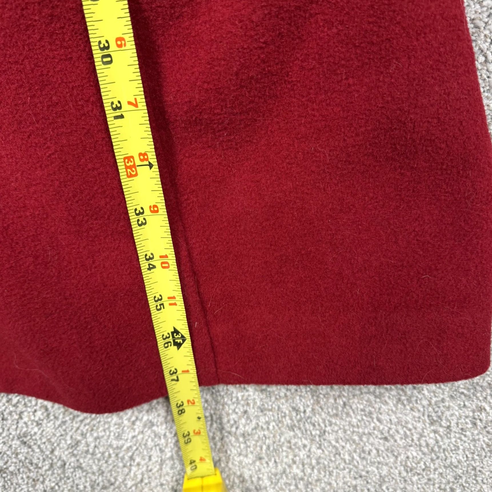 Vintage Style&co. Coat Womens XL Red Wool Blend Single Breasted Lined Mid Length Winter Size XL / US 12-14 / IT 48-50 - 4 Thumbnail