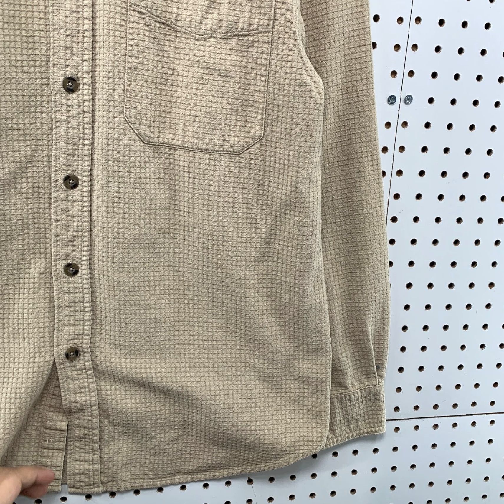 Vintage VINTAGE Northeast Outfitters Button Shirt Mens M Beige Waffle Knit Button-Up Casual Knit Size US M / EU 48-50 / 2 - 6 Thumbnail